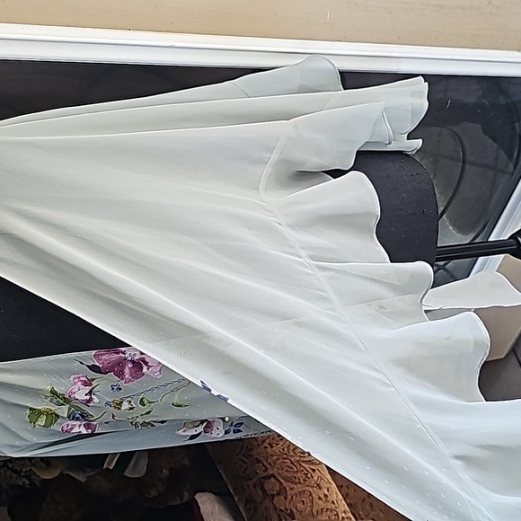 Green beaded dress with cover up - Picture 12 of 16